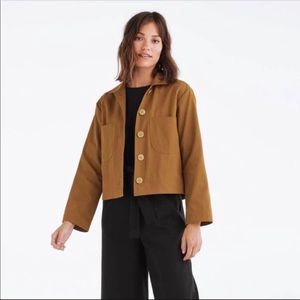Vetta Mustard Yellow Convertible Utility Jacket, Size M